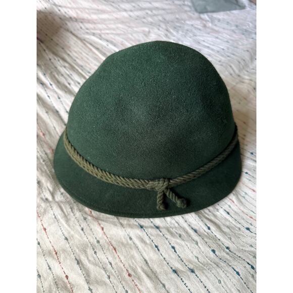 Vintage R. Haslinger Austria Tyrolean Wool Hat Green